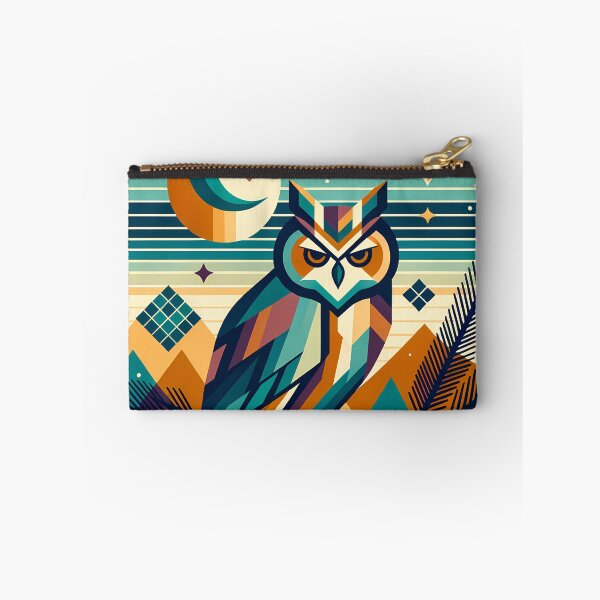 Item preview, Geometric Owl Under Moon and Stars designed and sold by InkSmithery.