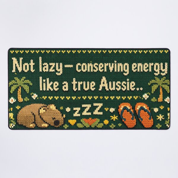 Item preview, True Aussie Conserving Energy Cozy Knit Pattern Design designed and sold by Mauswohn.
