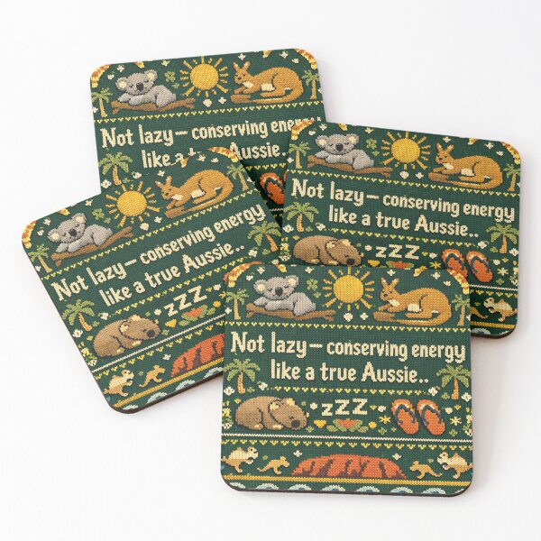 Item preview, True Aussie Conserving Energy Cozy Knit Pattern Design designed and sold by Mauswohn.