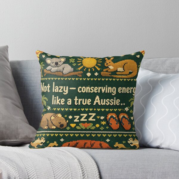 Item preview, True Aussie Conserving Energy Cozy Knit Pattern Design designed and sold by Mauswohn.