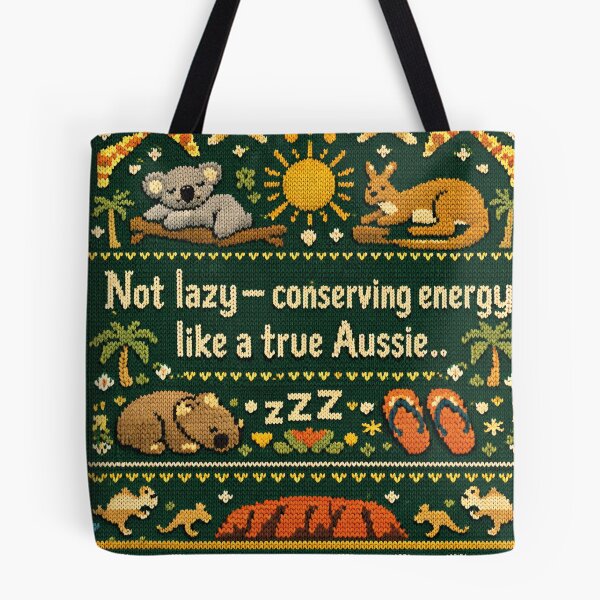 Item preview, True Aussie Conserving Energy Cozy Knit Pattern Design designed and sold by Mauswohn.