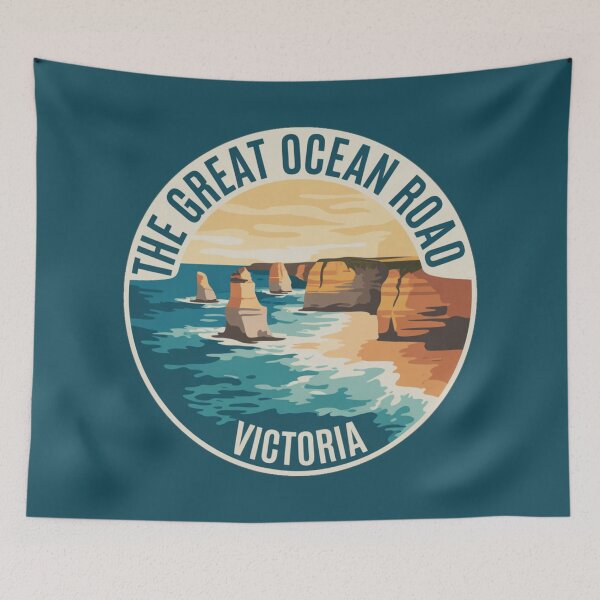Item preview, Great Ocean Road, Victoria – Vintage Australian Travel Badge Sticker designed and sold by Random Designs.