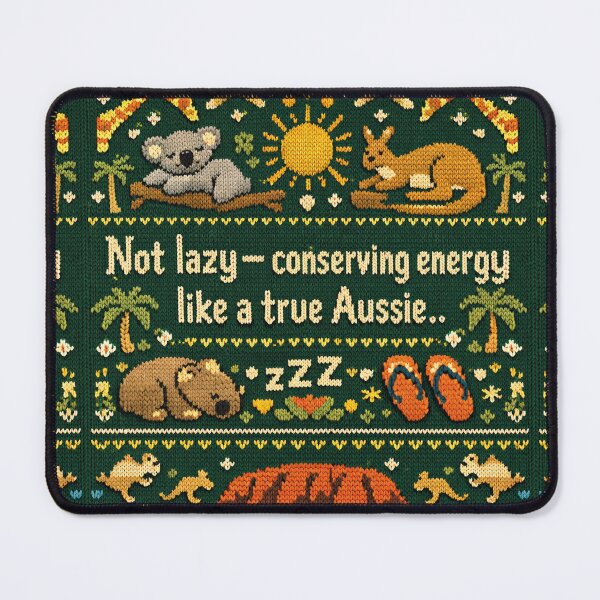 Item preview, True Aussie Conserving Energy Cozy Knit Pattern Design designed and sold by Mauswohn.