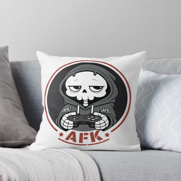 Item preview, Mentally AFK Gamer Skeleton Black & White Version designed and sold by laggy-soul-0.