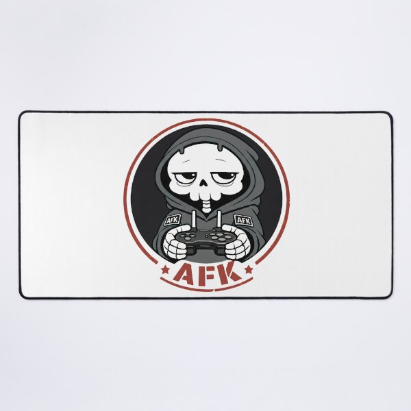 Item preview, Mentally AFK Gamer Skeleton Black & White Version designed and sold by laggy-soul-0.