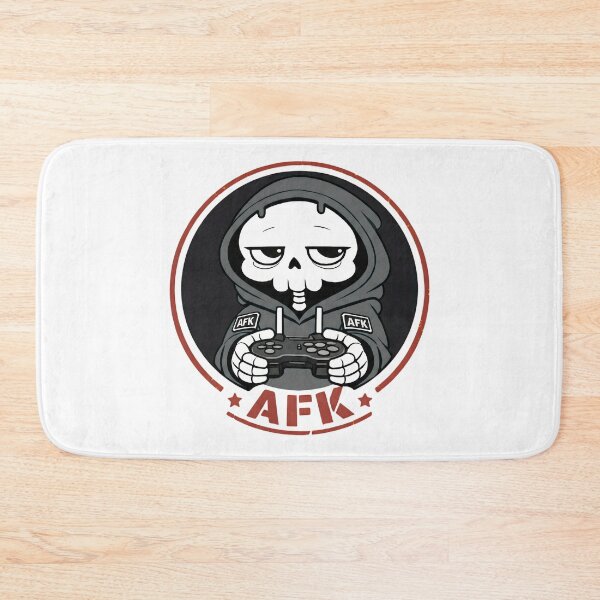 Item preview, Mentally AFK Gamer Skeleton Black & White Version designed and sold by laggy-soul-0.