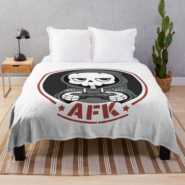 Item preview, Mentally AFK Gamer Skeleton Black & White Version designed and sold by laggy-soul-0.