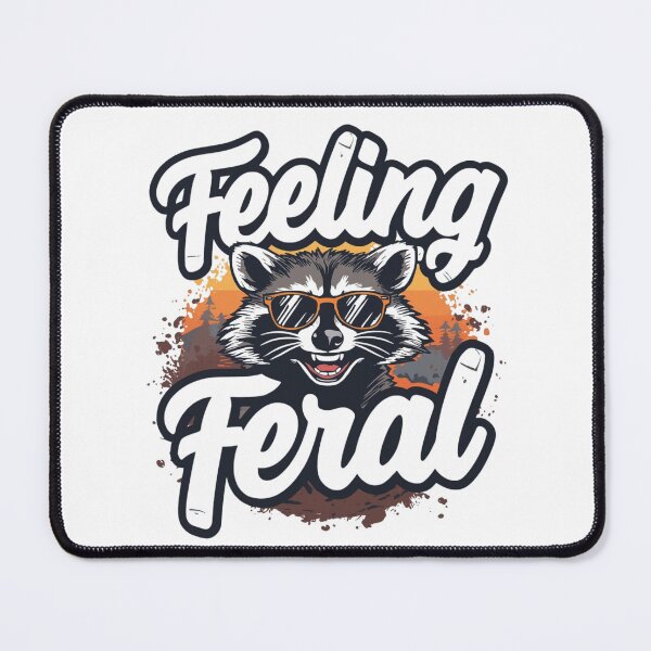 Item preview, Feeling Feral Raccoon – Retro Sunset Trash Panda Streetwear Graphic Tee designed and sold by KapiPrint.