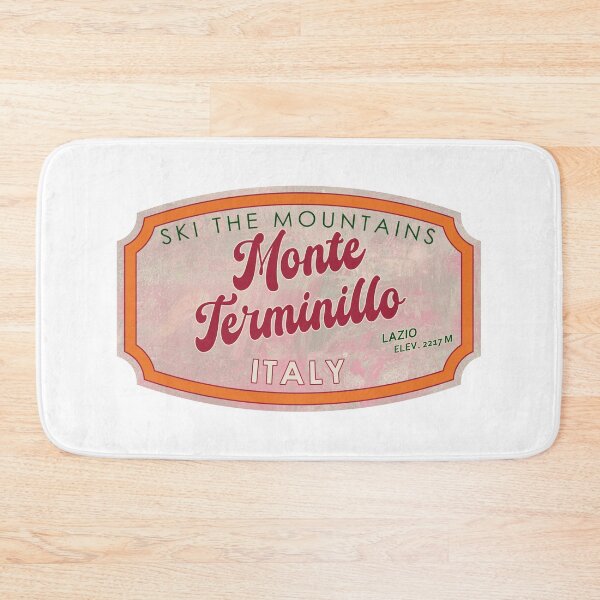 Item preview, Monte Terminillo, Italy, Lazio, Ski, textured skiing badge designed and sold by Wanderful-roads.
