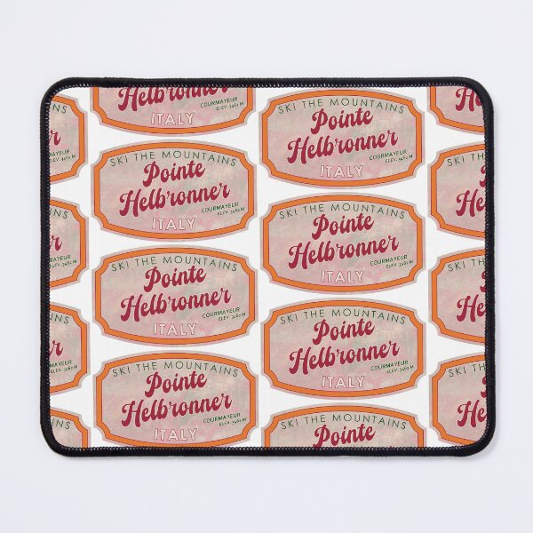 Item preview, Pointe Helbronner, Italy, Courmayeur, Ski, textured skiing badge designed and sold by Wanderful-roads.