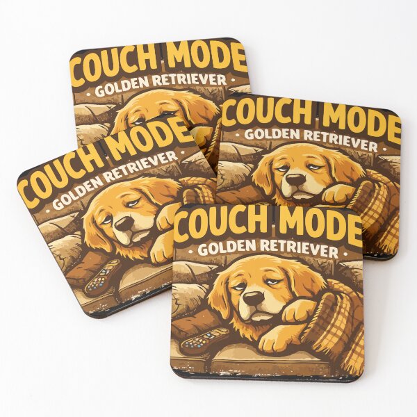 Item preview, Couch Mode Golden Retriver –  Dog Humor designed and sold by OneMoments.