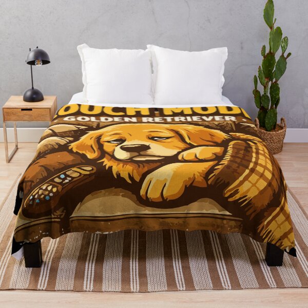 Item preview, Couch Mode Golden Retriver –  Dog Humor designed and sold by OneMoments.
