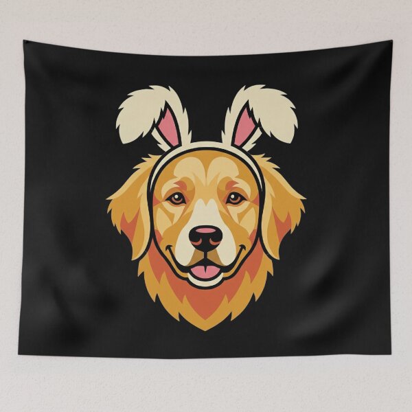 Item preview, Golden Retriever Bunny Ears Easter Dog  designed and sold by clothesy7.