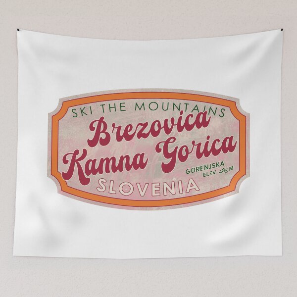 Item preview, Brezovica–Kamna Gorica, Slovenia, Gorenjska, Ski, textured skiing badge designed and sold by Wanderful-roads.