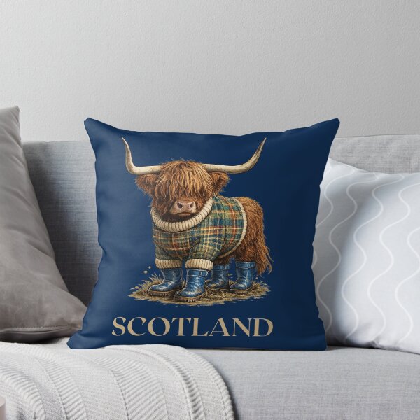 Item preview, Highland Cow - Scotland - Tartan - Wellies designed and sold by WanderingBeach7.