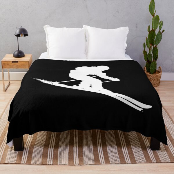 Item preview, Skier Silhouette – Minimal Alpine Motion Art designed and sold by BrushRushX.