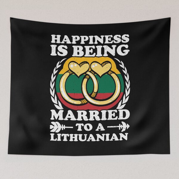 Item preview, Happiness Is Being Married To A Lithuanian designed and sold by GabbyKash.