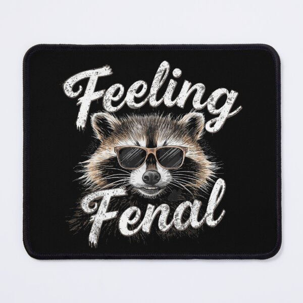 Item preview, Feeling Feral Raccoon – Retro Sunset Trash Panda Streetwear Graphic Tee designed and sold by KapiPrint.