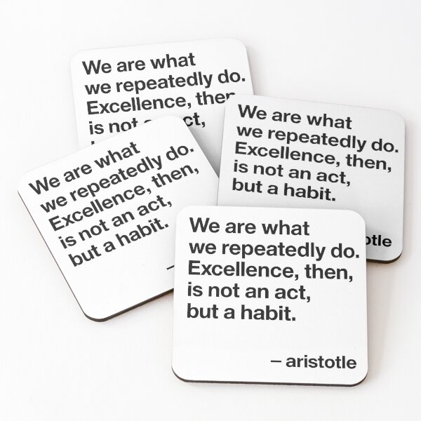 Item preview, Excellence Is a Habit – Aristotle Modern Philosophy (Black Font) designed and sold by TshirtsLabs.
