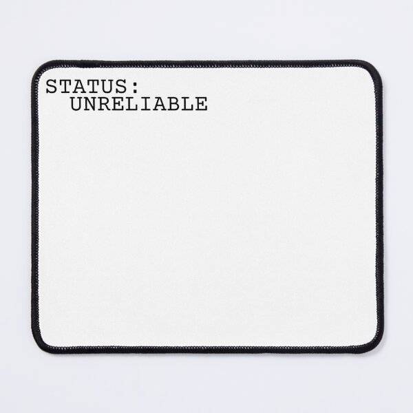 Item preview, Status: Unreliable | Minimalist Typewriter Typography designed and sold by PureTypeStudio.