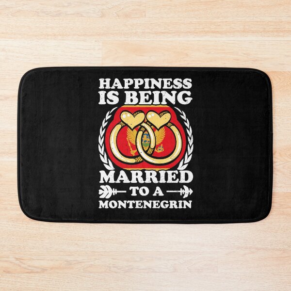 Item preview, Happiness Is Being Married To A Montenegrin designed and sold by GabbyKash.