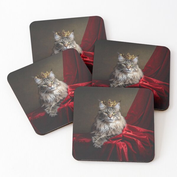 Item preview, Royal Crowned Cat Portrait Renaissance Style designed and sold by Rutvain.