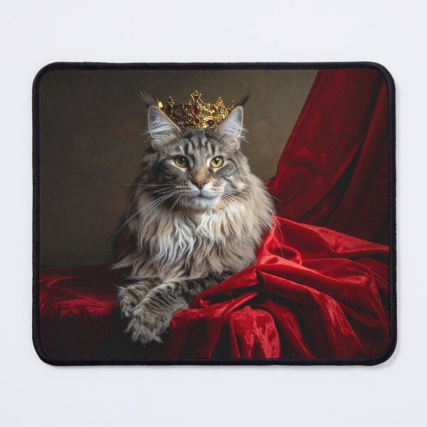 Item preview, Royal Crowned Cat Portrait Renaissance Style designed and sold by Rutvain.
