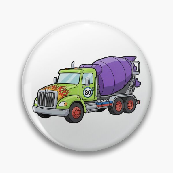 Item preview, Fiery Flame Dump Truck #80 Cartoon Hot Rod Concrete designed and sold by octozap.