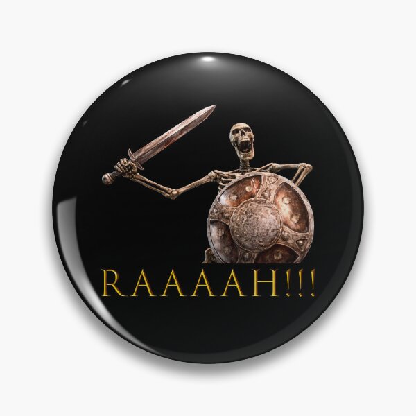 Item preview, Skeleton Banging Shield — RAAAH Meme designed and sold by R-A Designs.