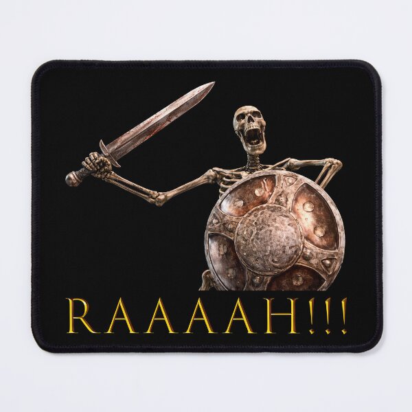 Item preview, Skeleton Banging Shield — RAAAH Meme designed and sold by R-A Designs.