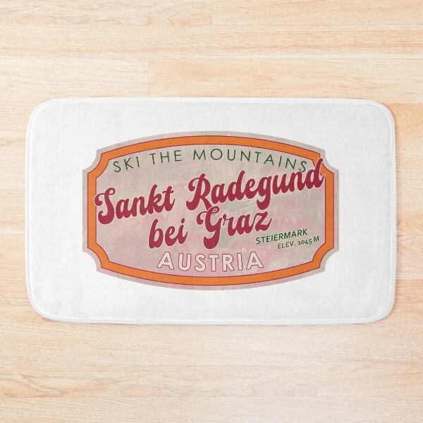 Item preview, Sankt Radegund bei Graz, Austria, Steiermark, Ski, textured skiing badge designed and sold by Wanderful-roads.