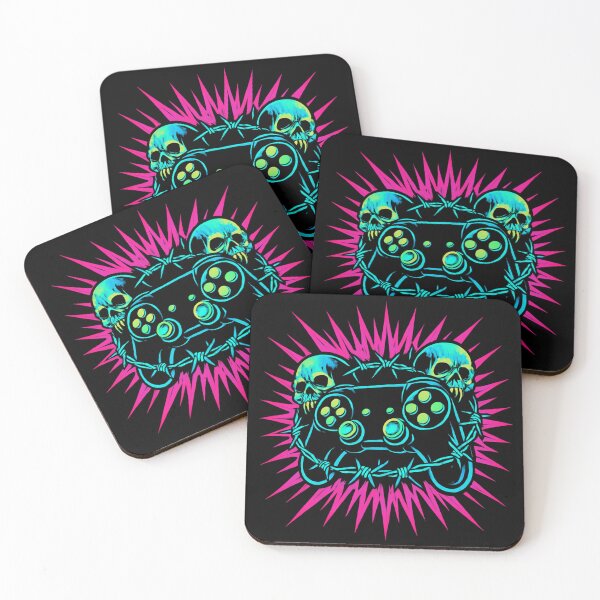 Item preview, Neon Skull Gamer Shirt – Controller With Thorns & Spikes Gaming Tee designed and sold by printedartgoods.