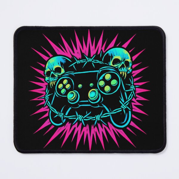 Item preview, Neon Skull Gamer Shirt – Controller With Thorns & Spikes Gaming Tee designed and sold by printedartgoods.