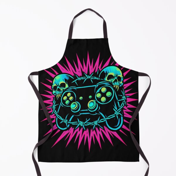 Item preview, Neon Skull Gamer Shirt – Controller With Thorns & Spikes Gaming Tee designed and sold by printedartgoods.