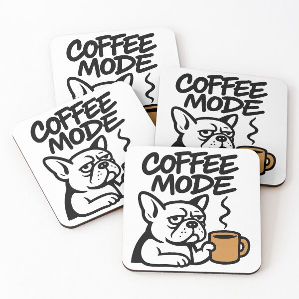 Item preview, Coffee Mode Dog Logo Design designed and sold by OwnYourMood.