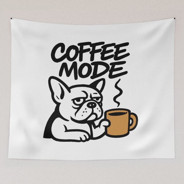 Item preview, Coffee Mode Dog Logo Design designed and sold by OwnYourMood.