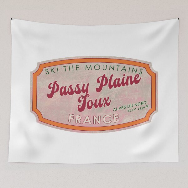 Item preview, Passy Plaine-Joux, France, Alpes du Nord, Ski, textured skiing badge designed and sold by Wanderful-roads.