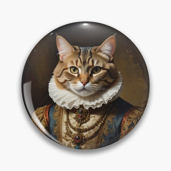 Item preview, Regal Renaissance Cat Portrait Royal Painting designed and sold by Rutvain.