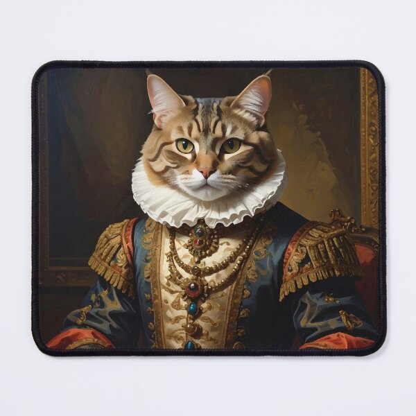 Item preview, Regal Renaissance Cat Portrait Royal Painting designed and sold by Rutvain.