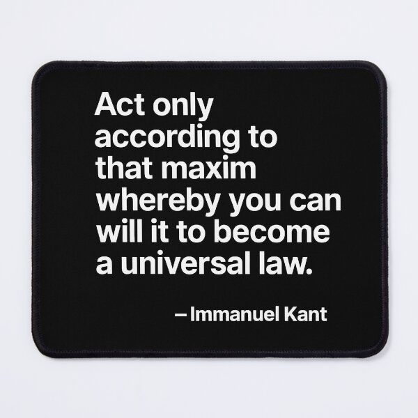Item preview, Universal Law – Kant Modern Philosophy (White Font) designed and sold by TshirtsLabs.