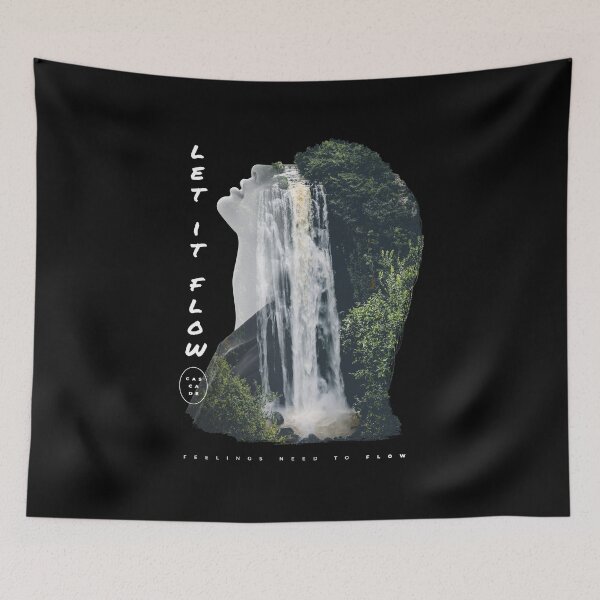 Item preview, Let It Flow Waterfall Double Exposure Art designed and sold by Nobody Shadow Art.