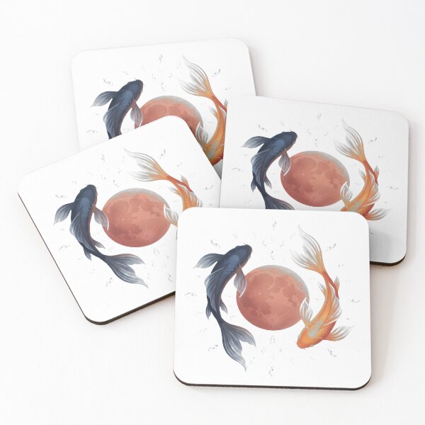 Item preview, Twin Koi Lunar Eclipse Seal designed and sold by IllumeInk.