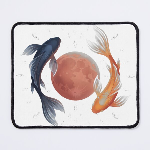 Item preview, Twin Koi Lunar Eclipse Seal designed and sold by IllumeInk.