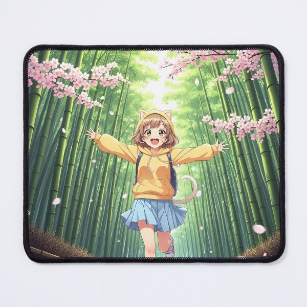 Item preview, Anime Girl Bamboo Forest Arashiyama Playful Spring designed and sold by Chibifaceneko.