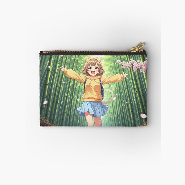 Item preview, Anime Girl Bamboo Forest Arashiyama Playful Spring designed and sold by Chibifaceneko.