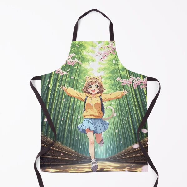 Item preview, Anime Girl Bamboo Forest Arashiyama Playful Spring designed and sold by Chibifaceneko.