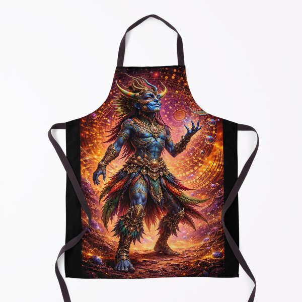Item preview, Cosmic Mayan Shaman Warrior in Psychedelic Galactic Realm – Vibrant Fantasy Art designed and sold by Dominik1994.
