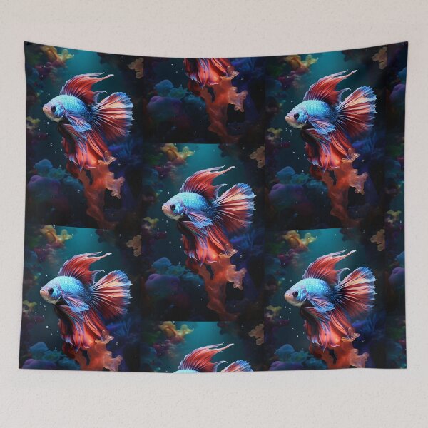 Item preview, "Magic Betta Fish - Vibrant Aquatic Art" designed and sold by Hipatye26.