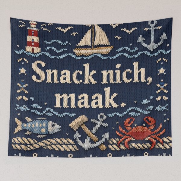 Item preview, Snack nich maak Northern Germany Maritime knitting pattern design designed and sold by Mauswohn.
