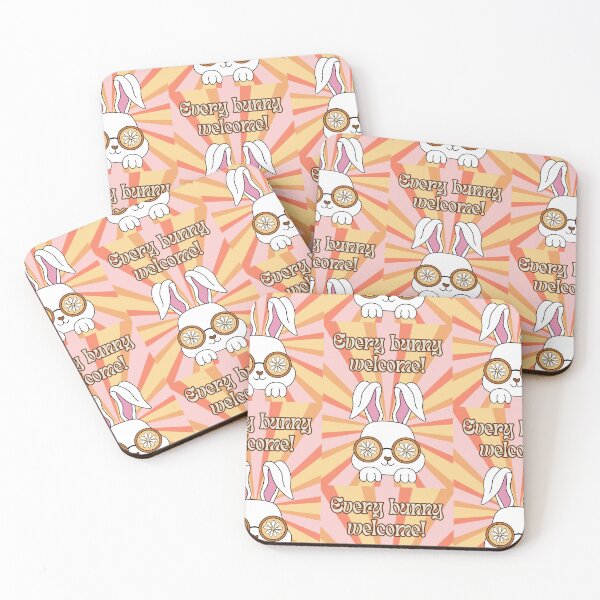 Item preview, Flower Power Easter Bunny designed and sold by BetweenLinesArt.